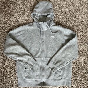 Nike zip up jacket | gray color